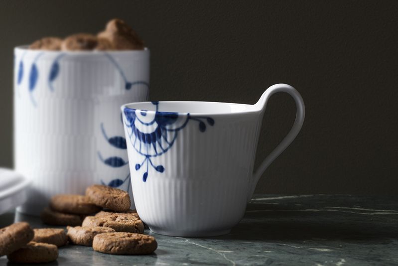 Royal Copenhagen blå mega højhankskop 25cl
