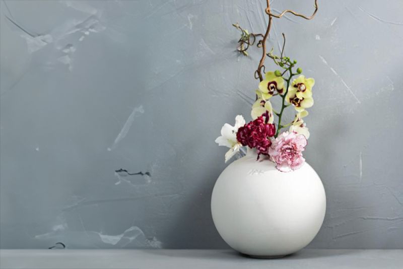 Globo Vase H20 cm hvid
