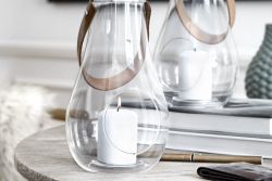 Holmegaard DWL lanterne klar glas 29,5cm